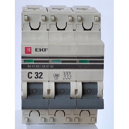 Автомат выключатель ВА 47-63 32А 3п EKF Proxima