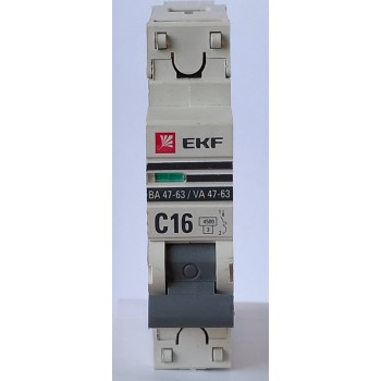 Автомат выключатель ВА 47-63 16А 1п EKF Proxima